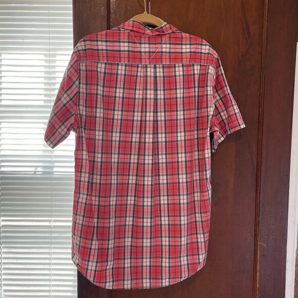 Tommy Hilfiger Short Sleeve Button Down Plaid Shirt - Picture 2 of 4